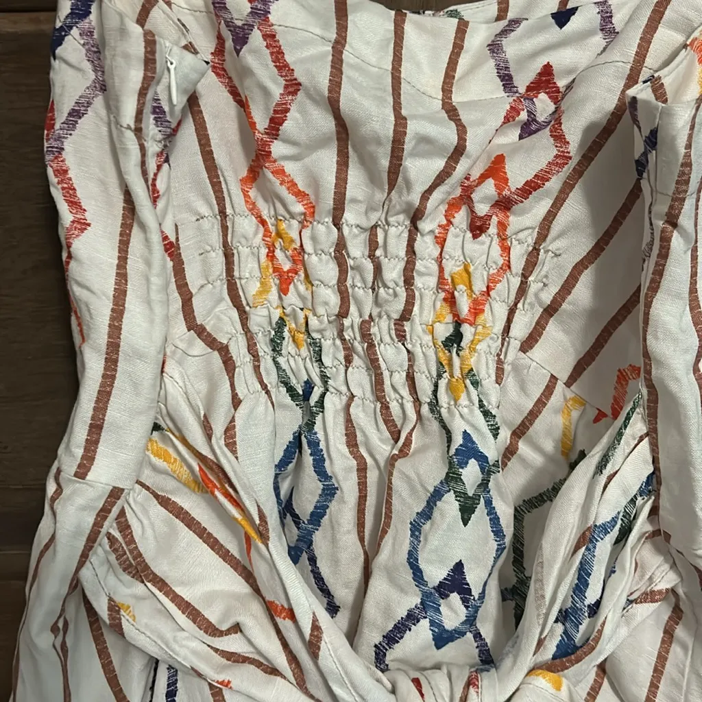 Anthropologie Current Air Los Size‎ Large Rainbow and White Tank Top - Image 3