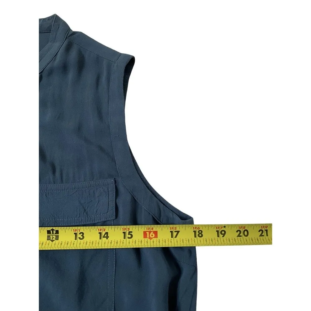 Banana Republic Women Size Medium Blue Tunic Top Sleeveless Shirt  (5-254) - Image 6