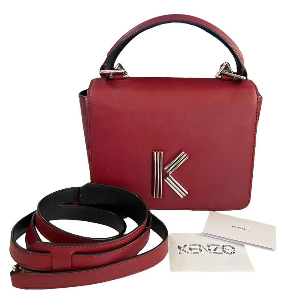 Kenzo Paris Cow Leather Crossbody Handbag W/ Strap - Image 3