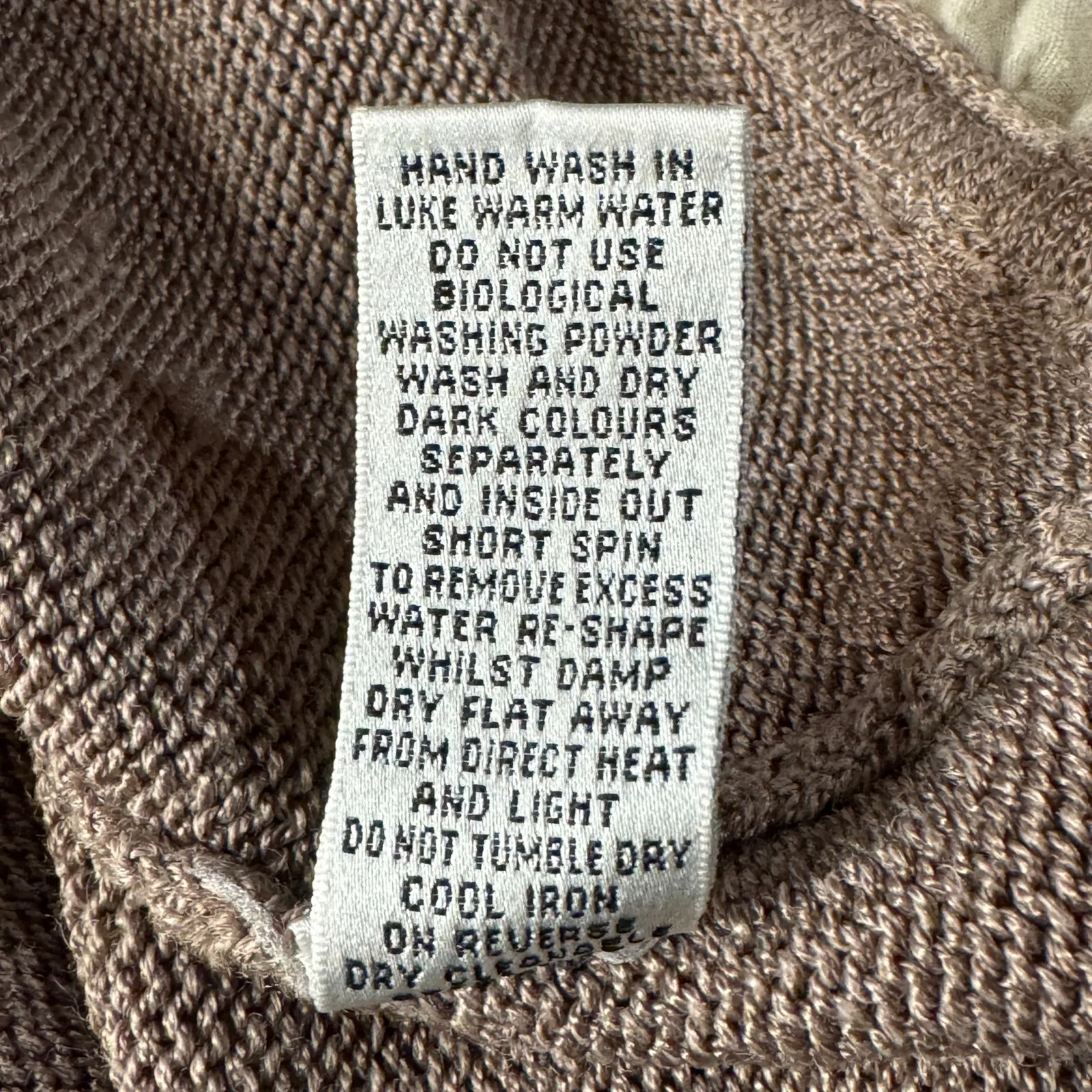 Boden SZ 14 Cardigan Ruffled Tie Front Long Sleeves Linen Blend Stretch Beige Tan - Image 9