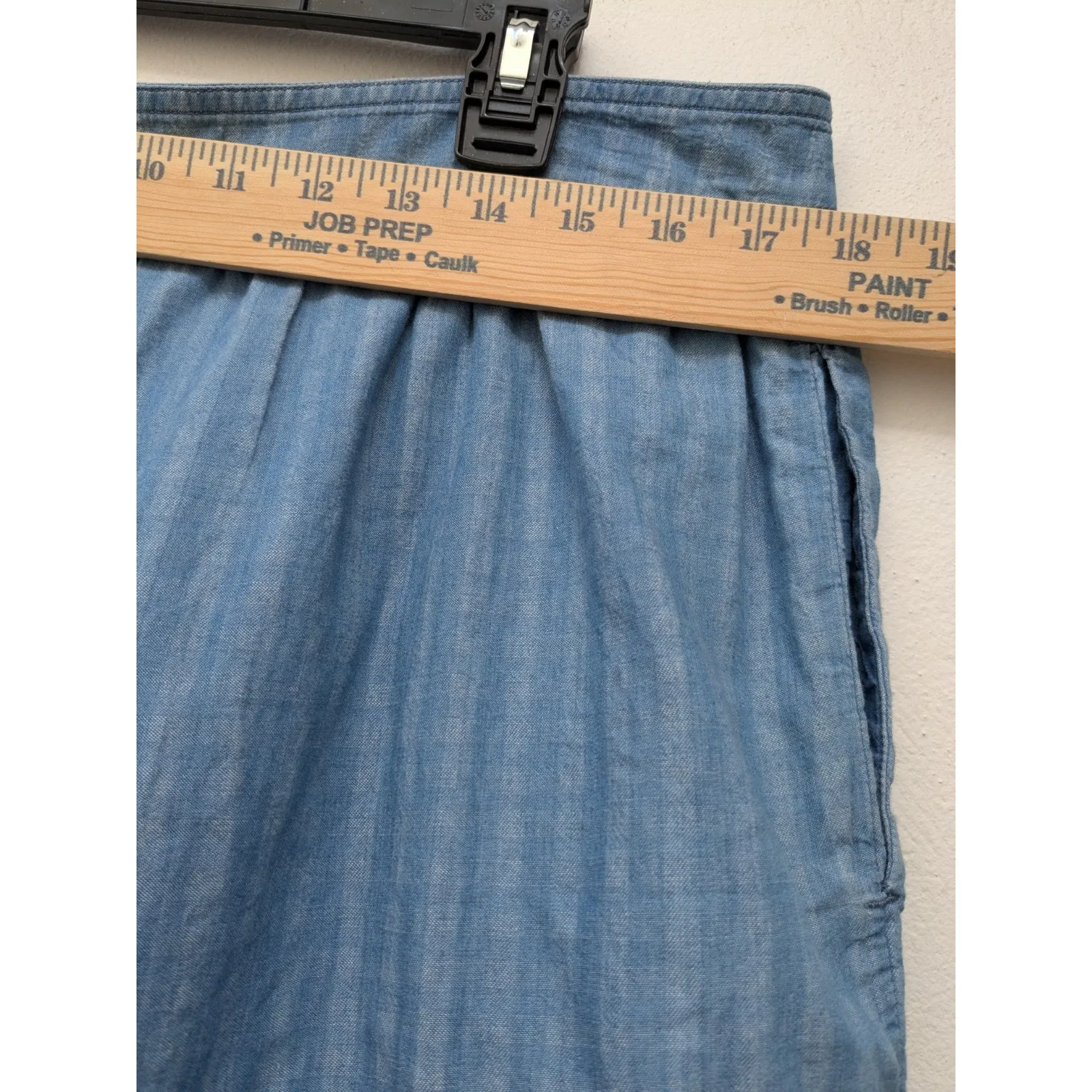 Madewell Women's Skirt Long Blue Medium Wash Button Front Size 16 - Image 7