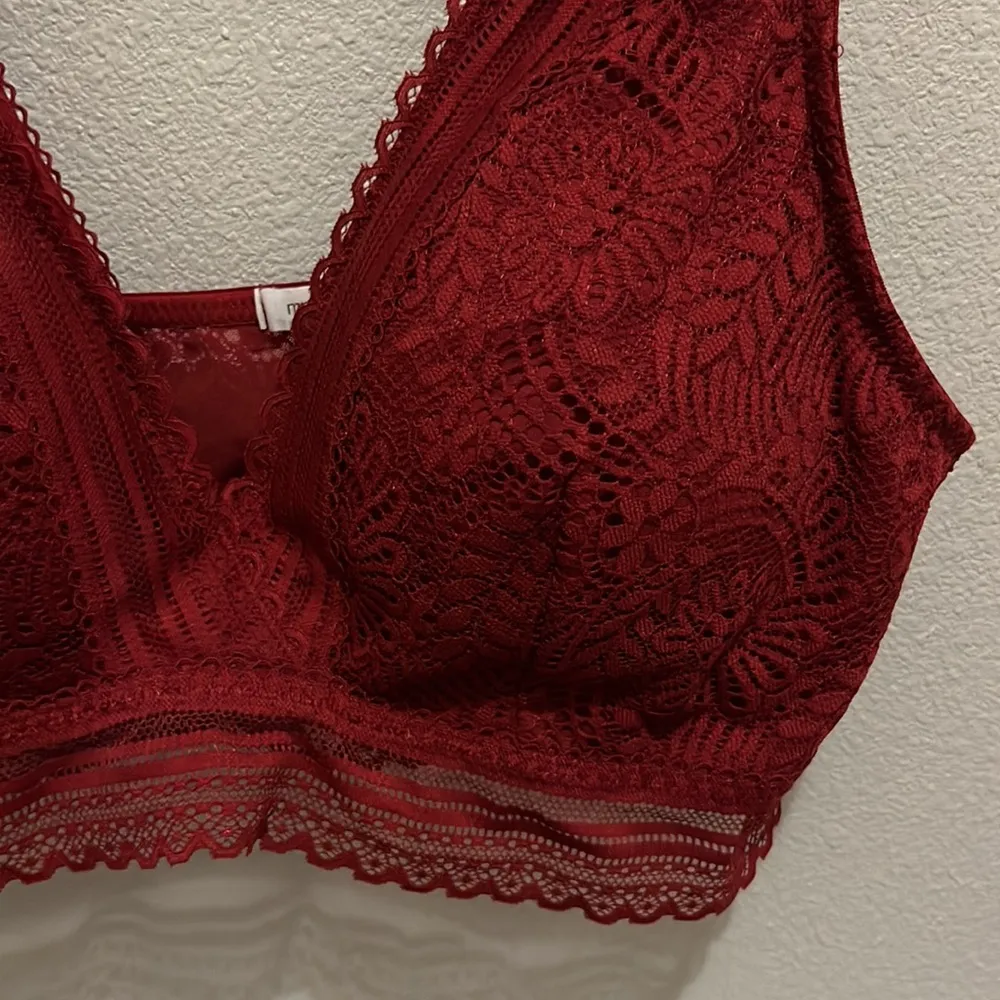 Maurices Red Lace Bralette Top Size Large - Image 4