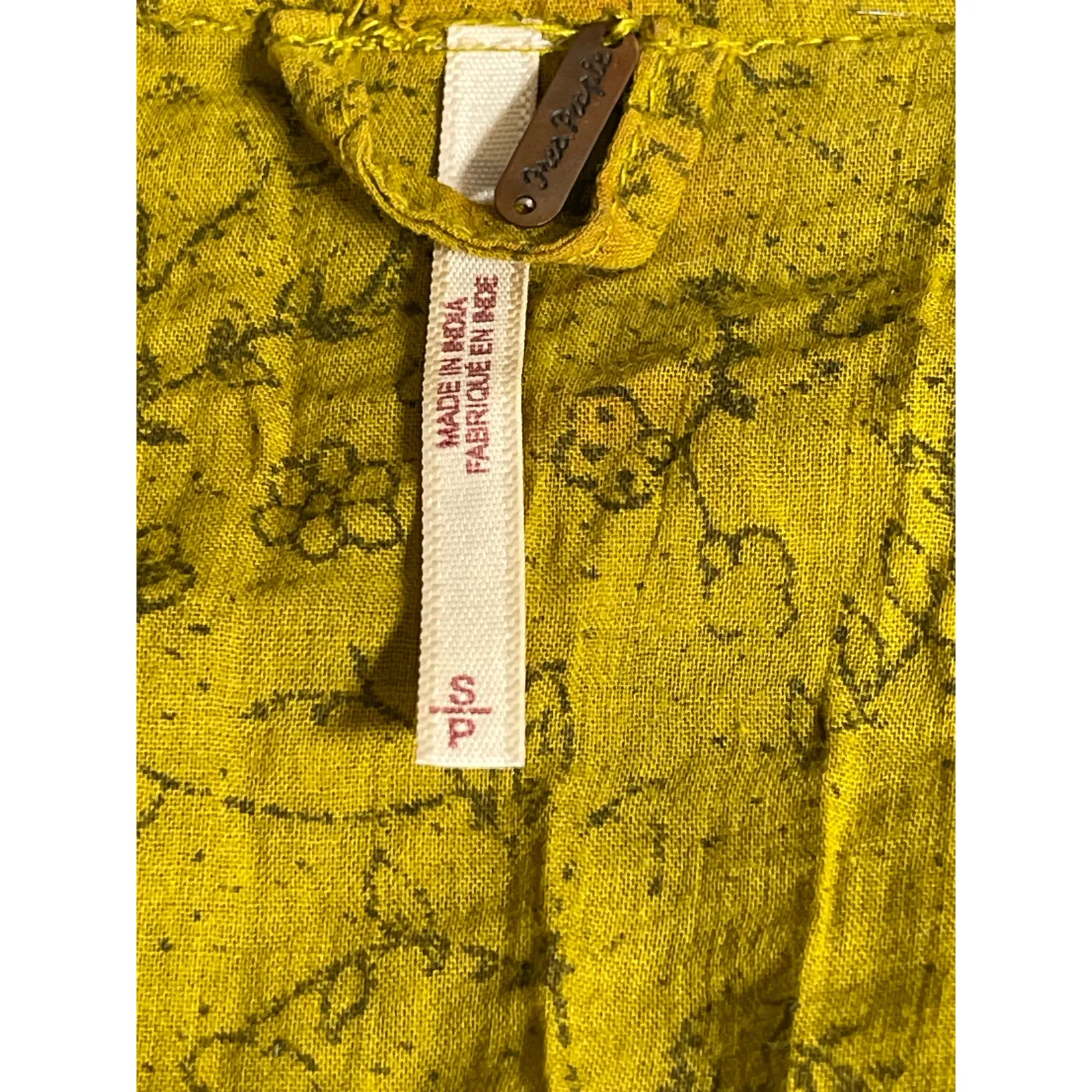 Free People Twilight Folk Green Embroidered Tassel Long Sleeve Coat Jacket Sz S - Image 3