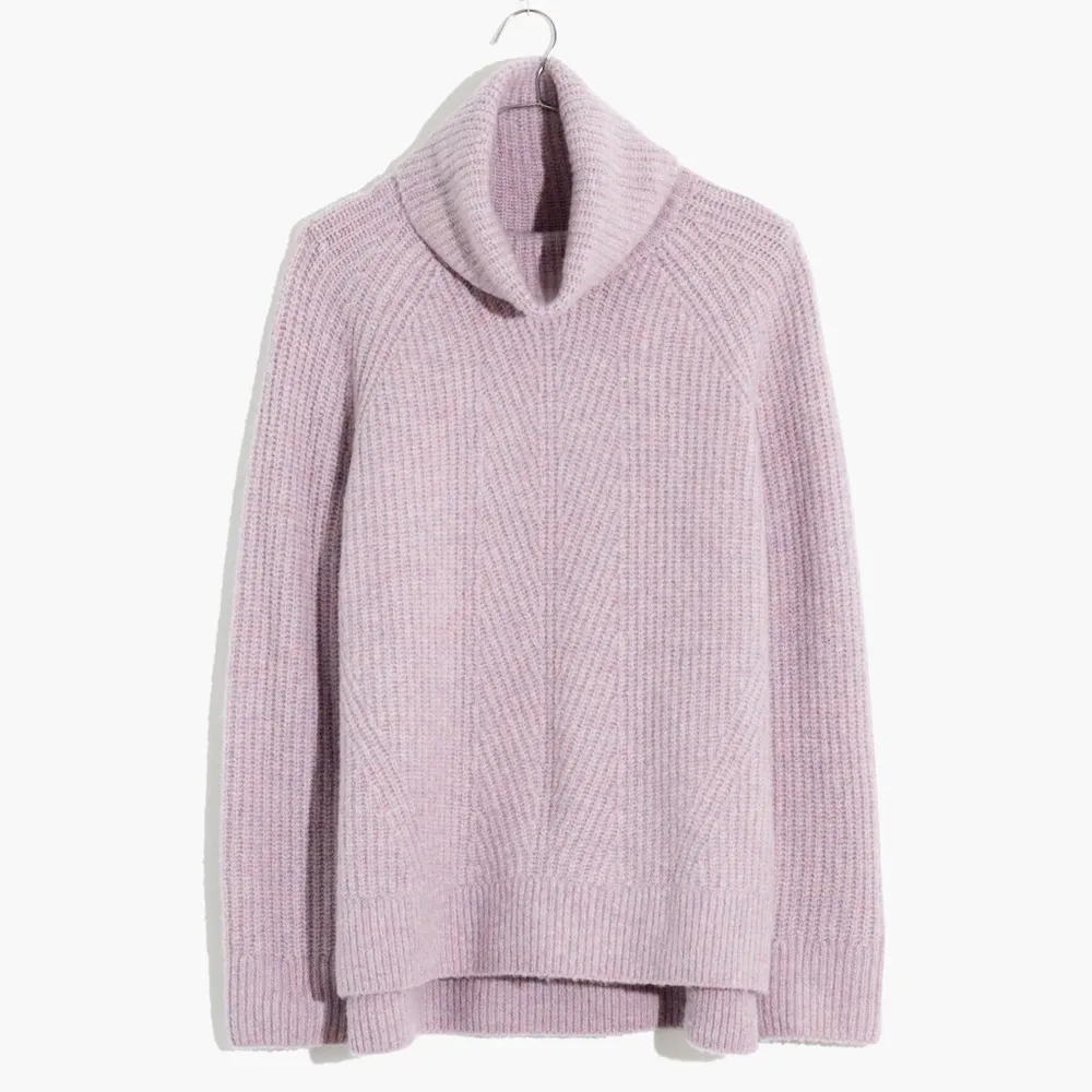 Madewell Mercer Turtleneck Sweater Coziest Yarn in Heather Wisteria Size Small - Image 2