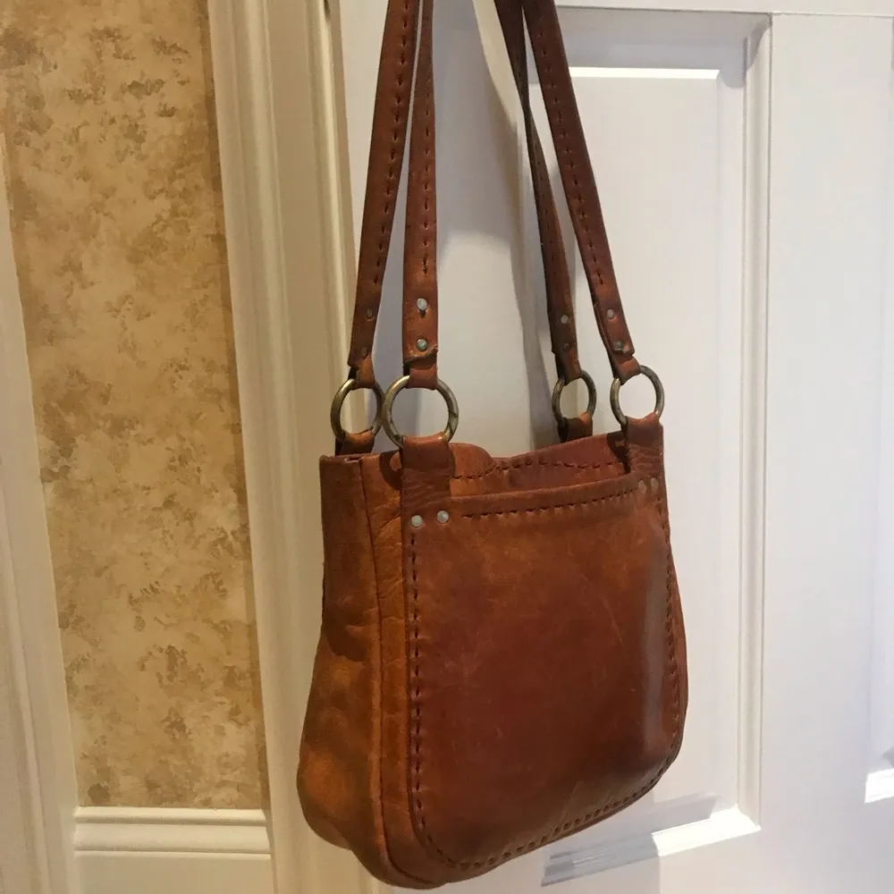 Leather Shoulder Purse Brown - Image 3