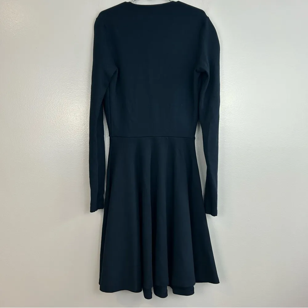 American Apparel Dark Blue Deep V-neck Long Sleeve Mini Dress Size XS - Image 11