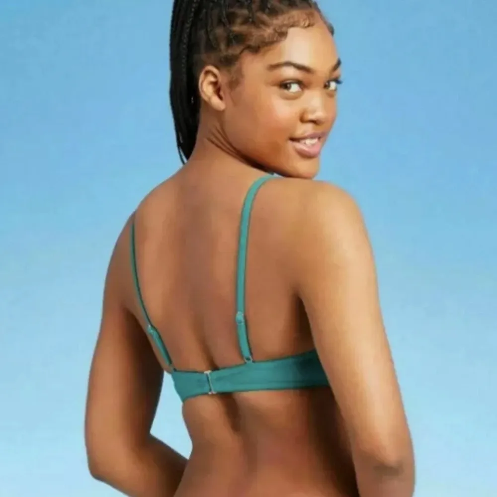 Shade & Shore Swimsuit Bikini Top Women's Teal Green Size 36D - Image 2