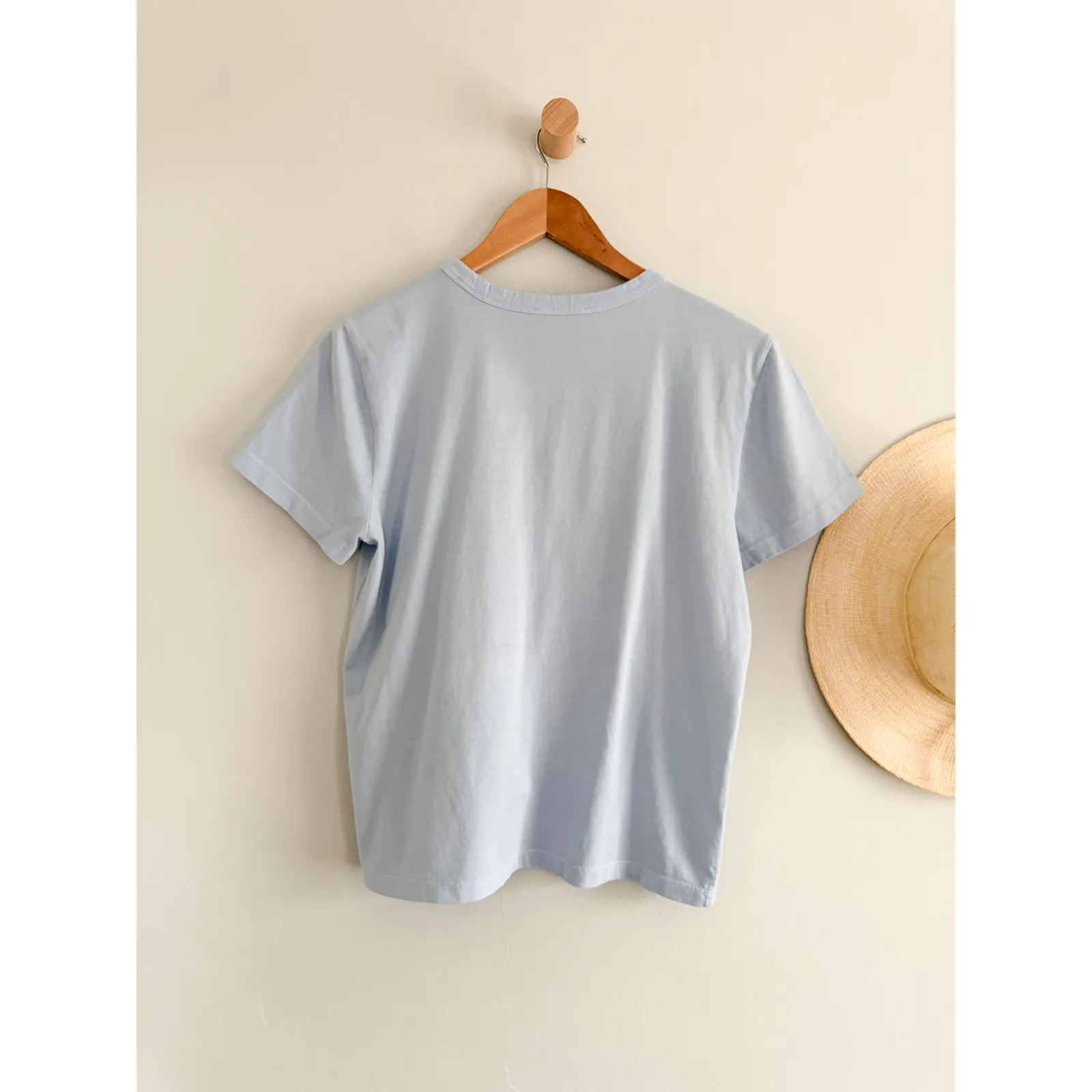 Madewell | NWT The Perfect Crewneck Tee Allday Jersey Iced Blue | Sz S - Image 7