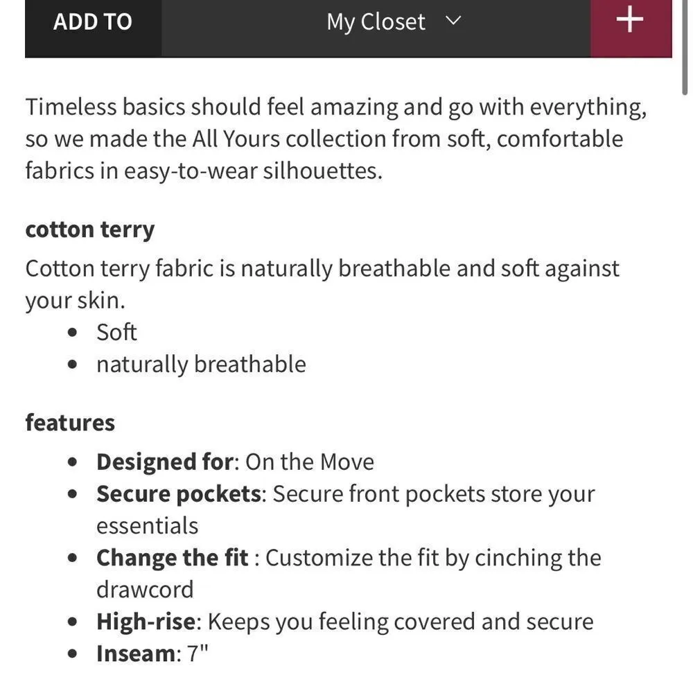 Lululemon All Yours High Rise Short *7"
Heathered Core Medium Grey - Image 4