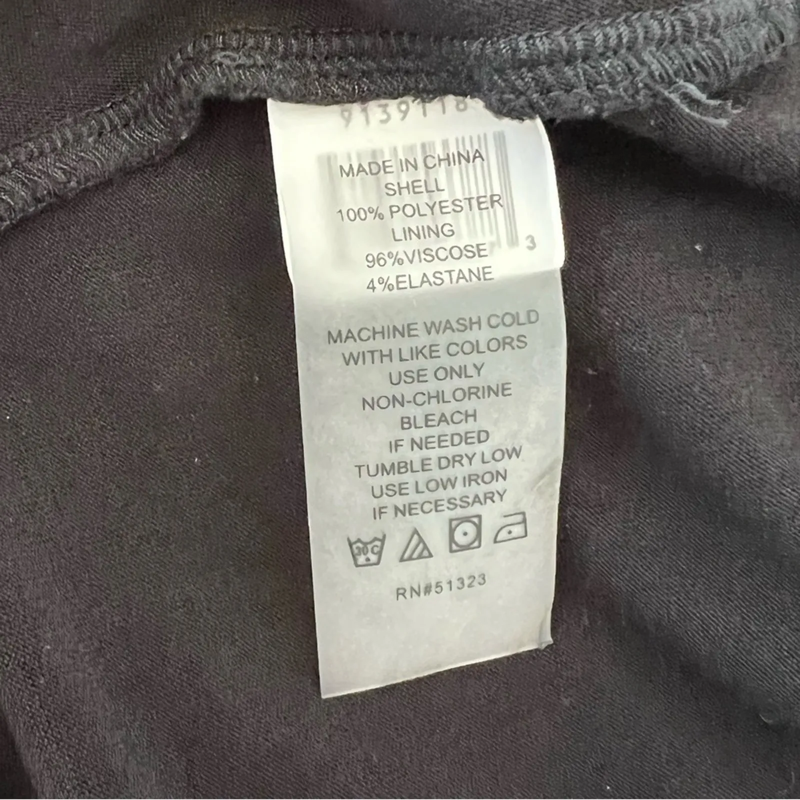 Vince Camuto black cream stripe handkerchief hem cross spaghetti strap tank top - Image 8