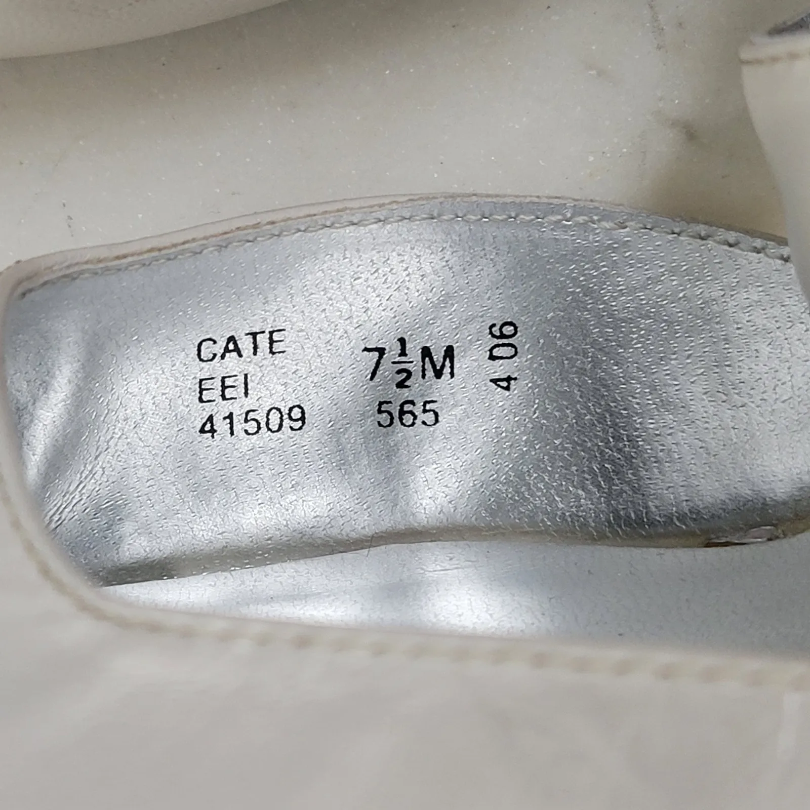 Apostrophe Cate Heels Womens 7.5 White Leather Square Toe Bridal Wedding Party - Image 9