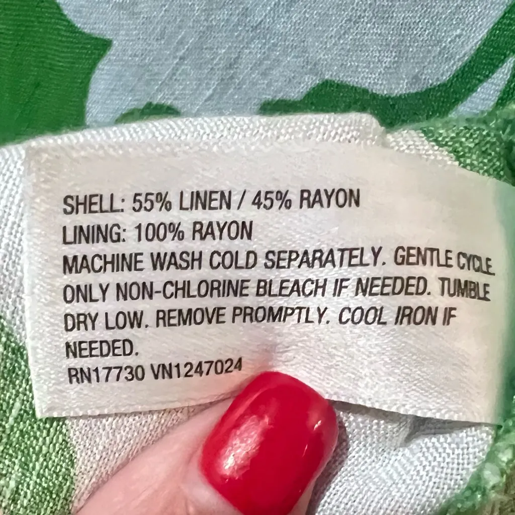 Kate Spade x Target Rose Floral Linen Fit Flare Midi Skirt‎ & Ruched Top Set 2X - Image 16