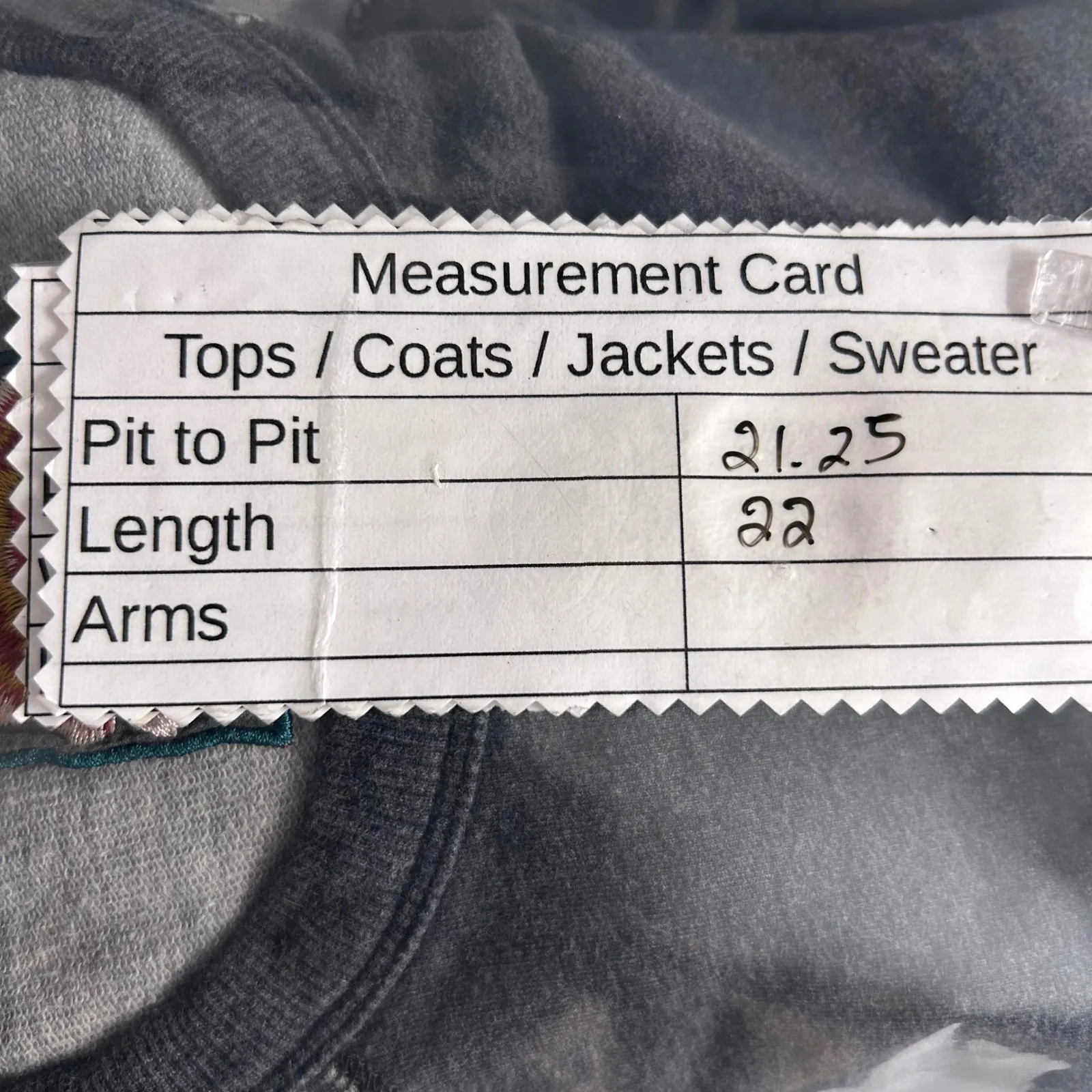 Johnny Was Floral Wanders Bishop Sleeve Sweatshirt Gray Small - Image 8