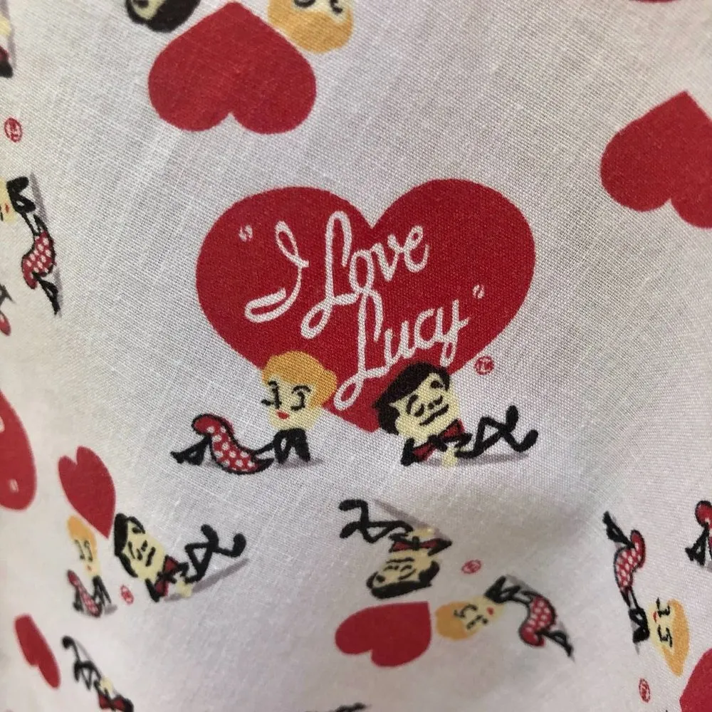 I Love Lucy Scrub Top M Used Healthcare Clinical Size M - Image 11