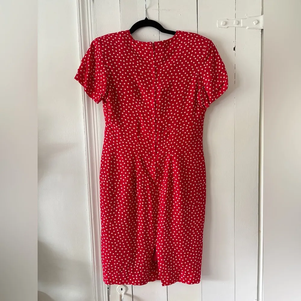 Vintage Red & White Polka Dot Dress Size undefined - Image 2