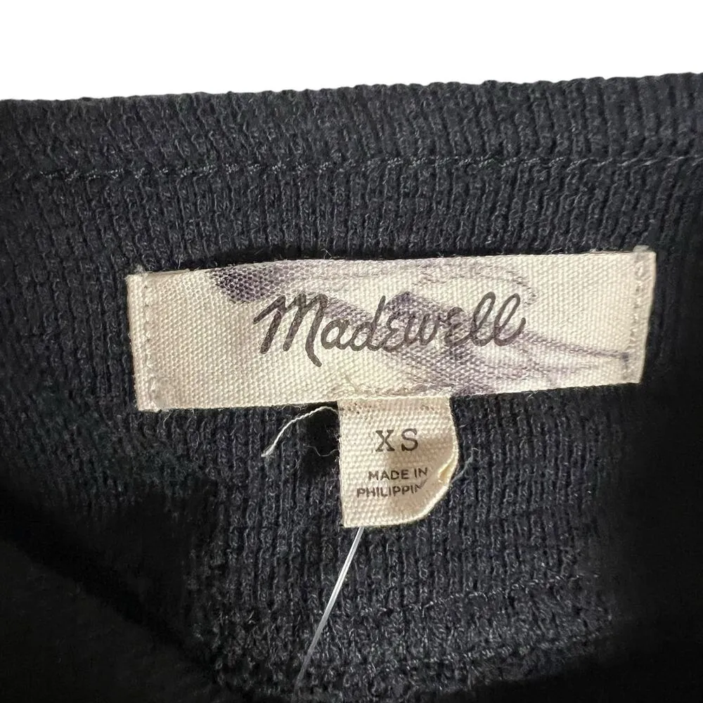 Madewell Black Cutout Knot-Front Crop Tank Top Size XS - Image 8