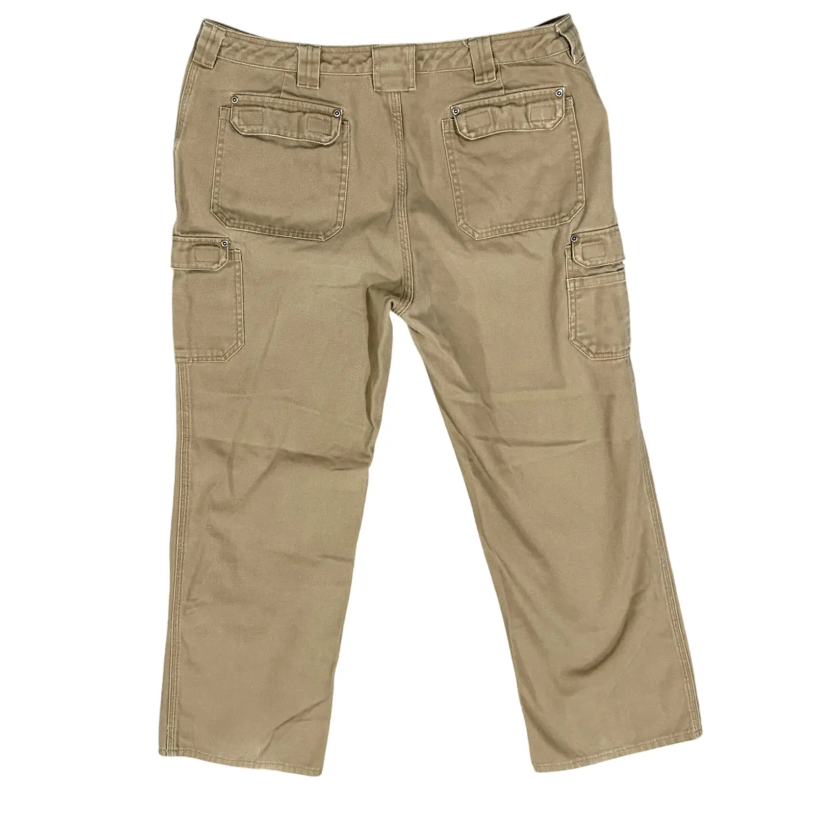 Duluth Trading Co. Women's Cargo Pants Size 16x33 Beige 100% Cotton Tan - Image 4