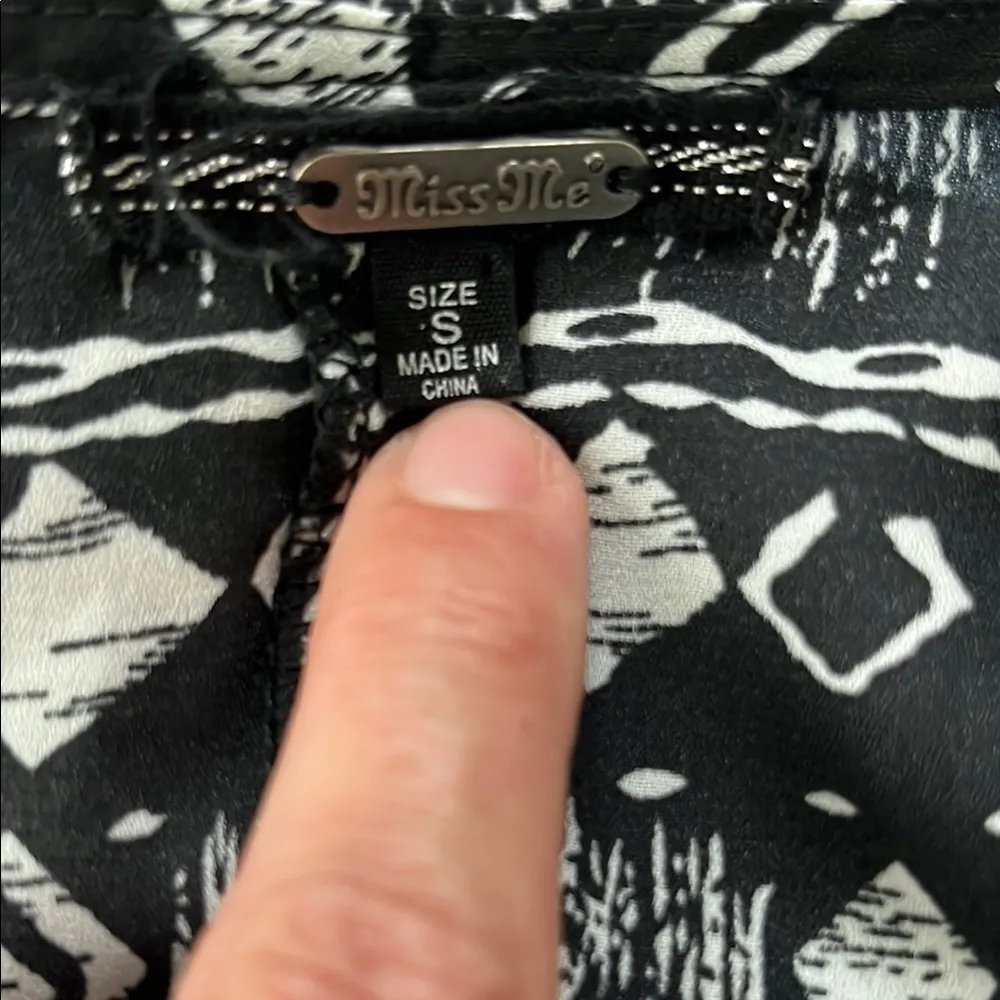 Miss Me Open Front Aztec Cardigan With Beaded Shoulder - Image 2