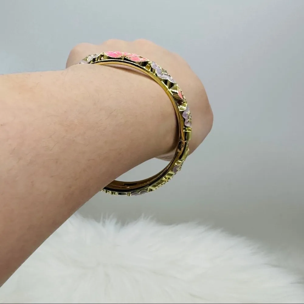 Flower Enamel Cloisonne Bracelet Bangle Bundle - Image 6