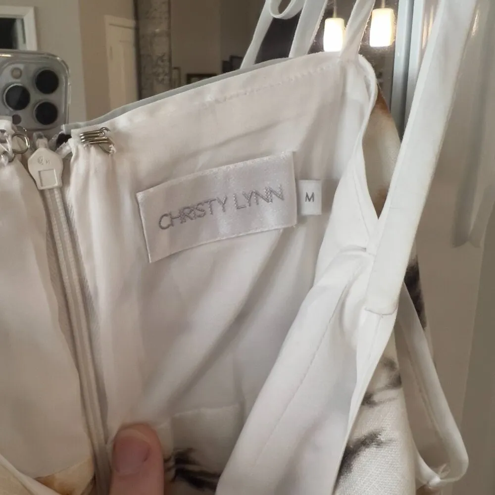 844 Christy Lynn Luisa Printed Linen Dress - Image 3