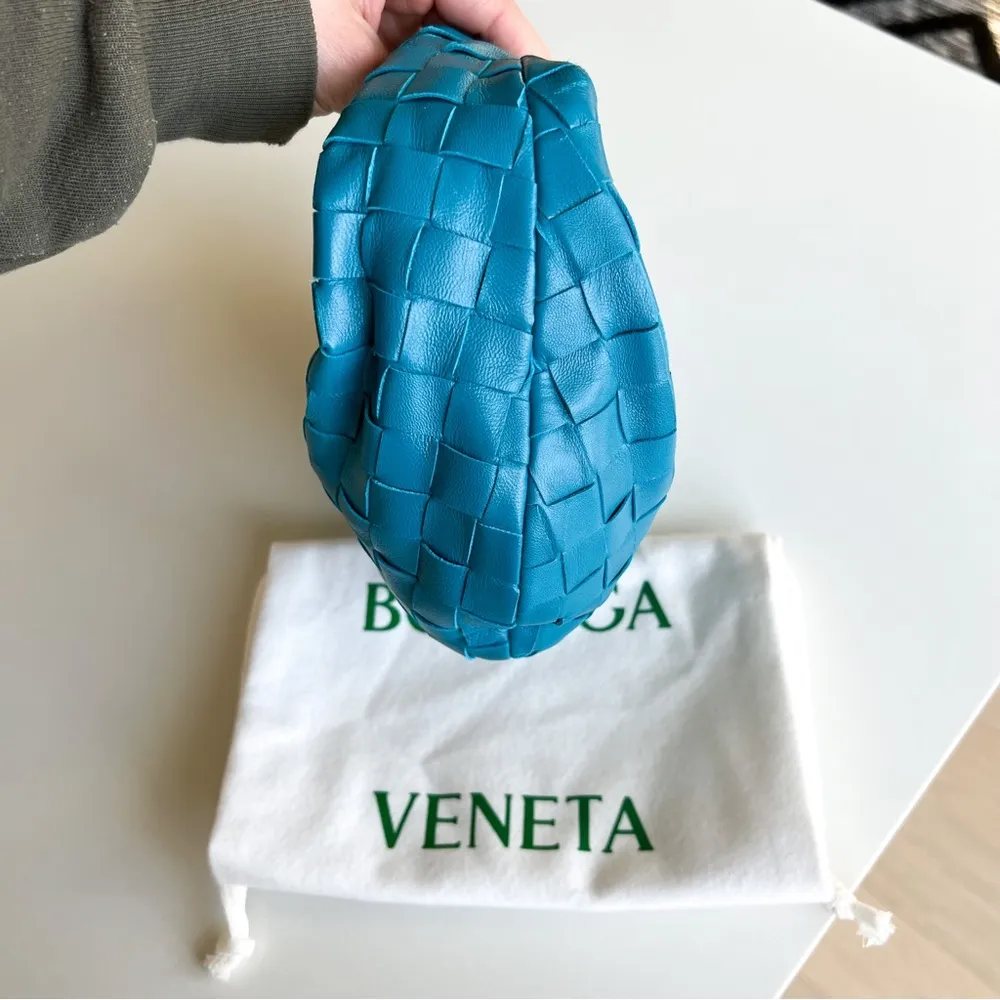 Bottega Veneta Jodie Mini Knotted Intrecciato Leather Tote Bag in Blue - Image 10