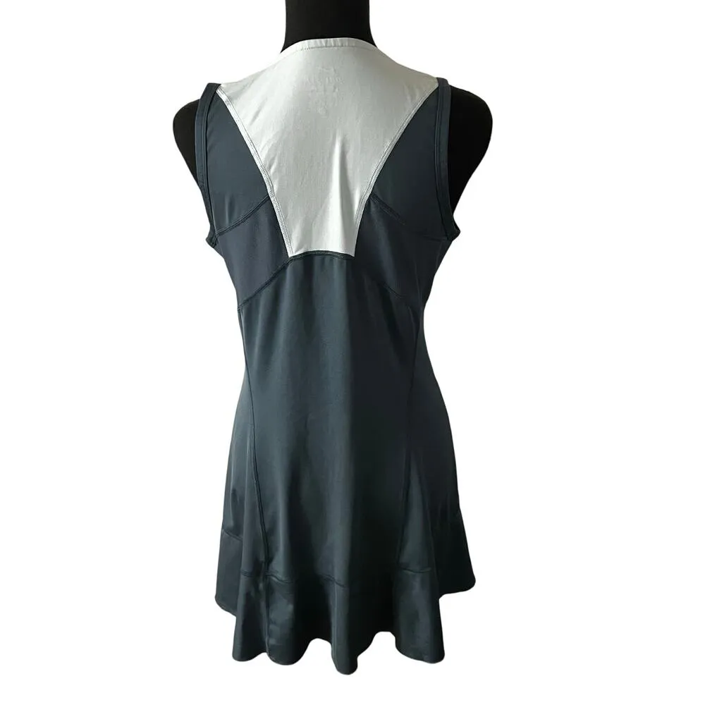 Nike Dri-Fit Flouncy Knit Mini Dress Large Women’s Blue Orange - Image 2