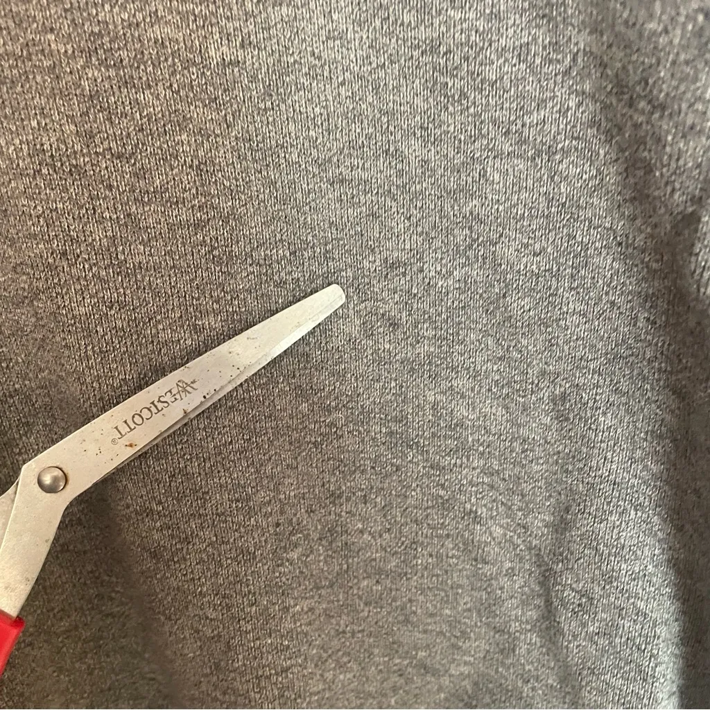 Ralph Lauren Heather Gray Polo 2 button tall collar sweatshirt material size PS - Image 5