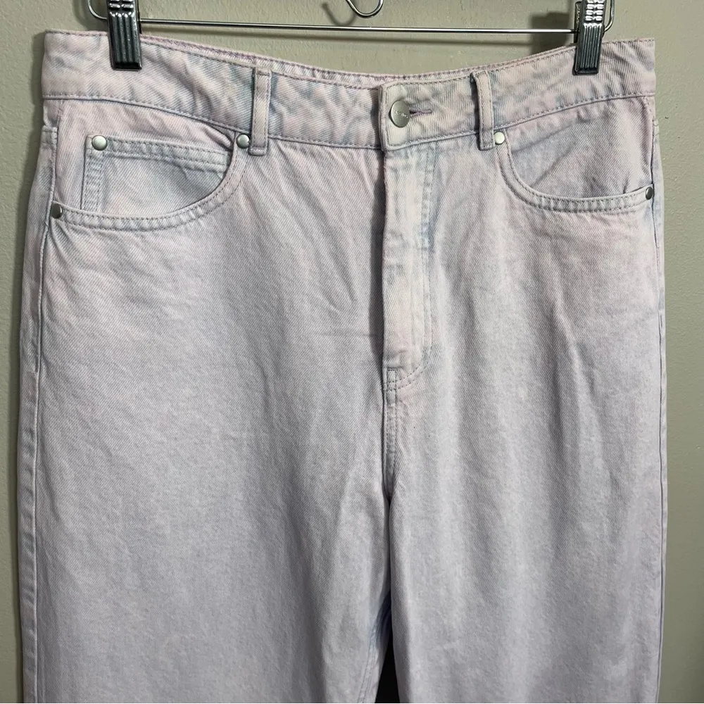 Afends THC Gigi hemp pink dye wide leg jeans high rise Size 30 - Image 5