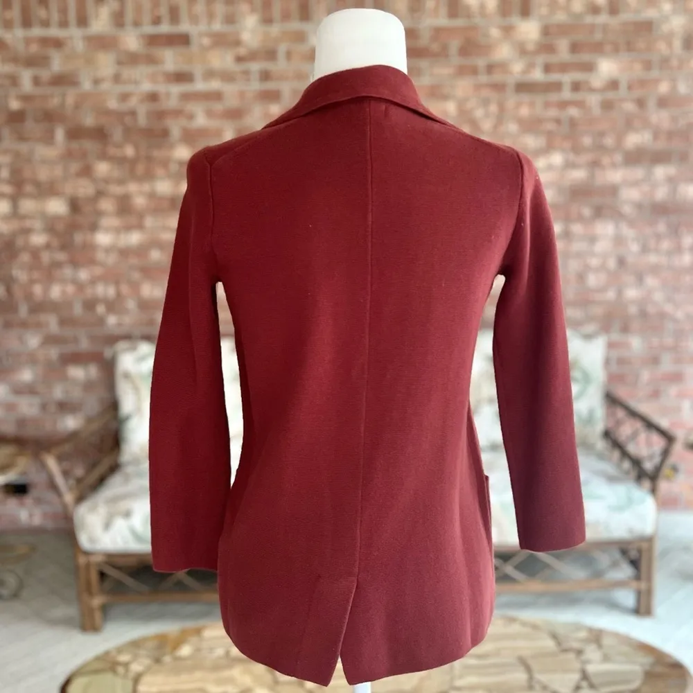 NWT J. Crew Factory Blazer Jacket Rust Knit Two Button PXXS Petite Stretch Red Size undefined - Image 9