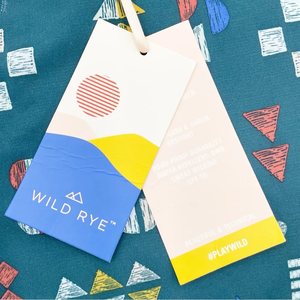 NEW Wild Rye Women's Kaweah Shorts Mountain Bike Short Geometry Class Size 4 Blue - Image 6