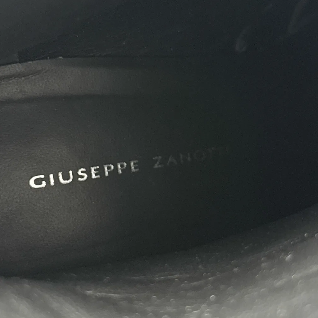 Giuseppe Zanotti Morgana Platform Block Heel Patent Leather Boots Black 38.5 - Image 12