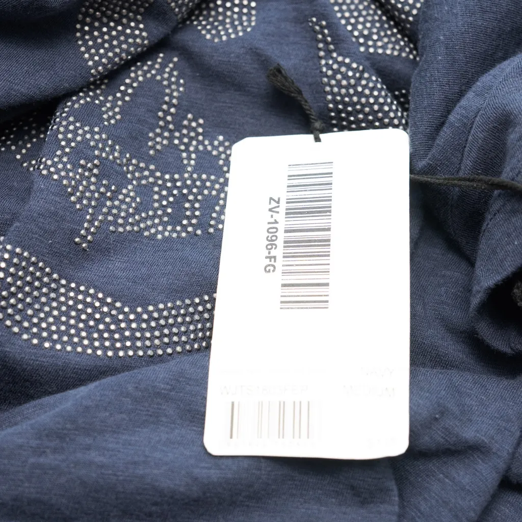 Zadig & Voltaire -   Skull Cotton & Modal T-shirt - Navy - Image 8