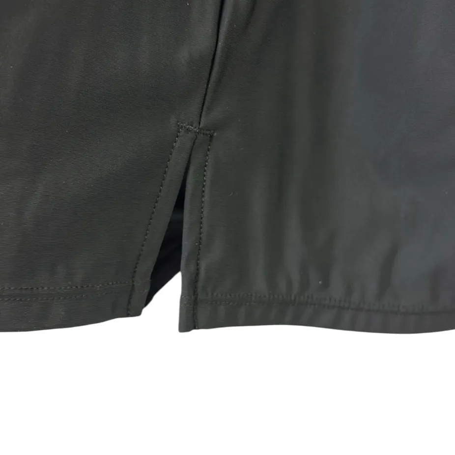 Black High Waist Aqua Green Swim Skirt Skort Front Side Slit Swimsuit Bottom L - Image 4