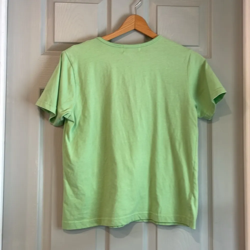 Shenanigans Women's S Vintage 90s Green Floral Embroidered Short Sleeve Shirt - Image 3