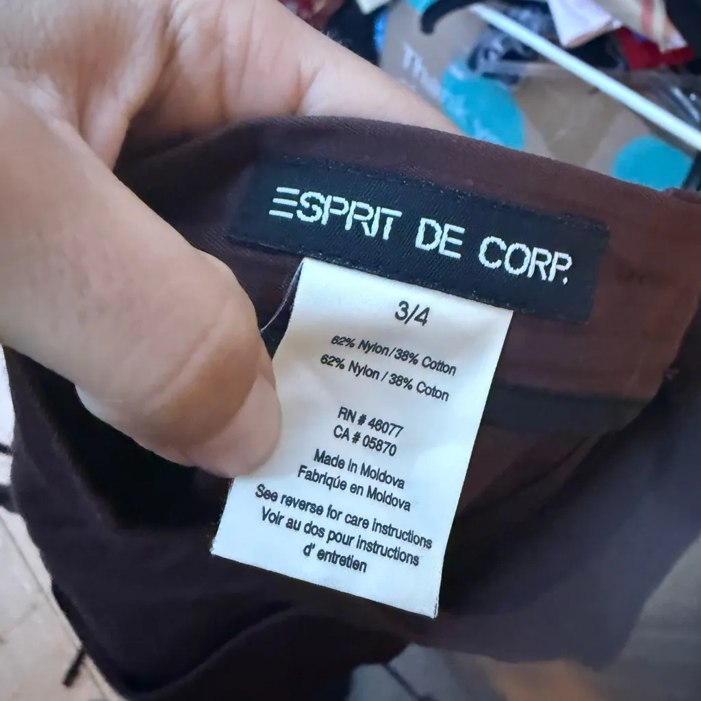 Esprit Vintage Y2K Brown Nylon Mini Skirt - Image 3