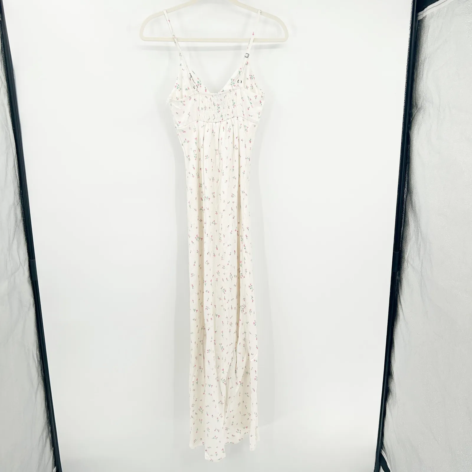 Wild Fable Cottagecore Coquette Fairy‎ Ditsy Floral Ruched Front Maxi Slip Dress - Image 10