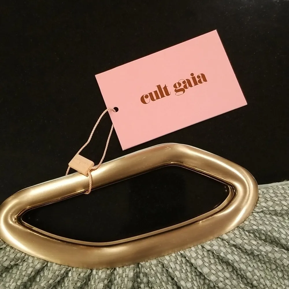 💕CULT GAIA💕 Jada Top Handle Clutch Bag Raffia ~ Mint Green NWT - Image 13