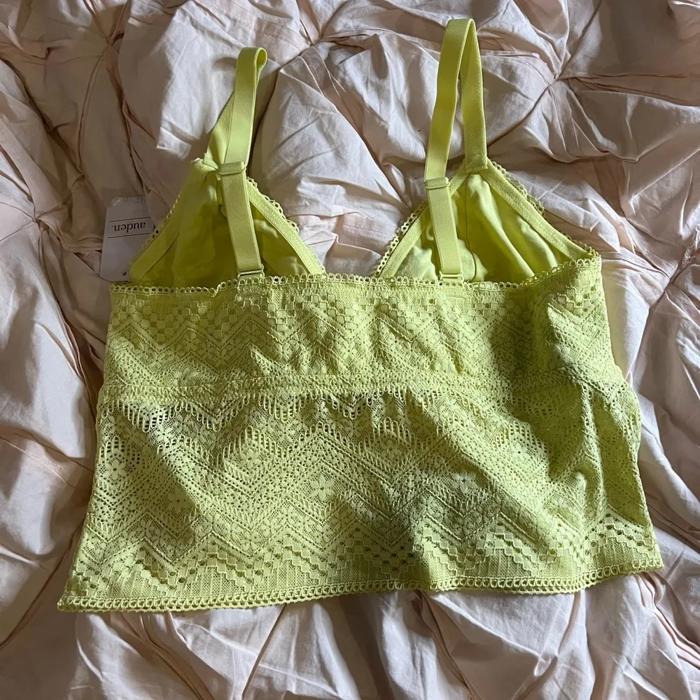 XL Auden lime green spanx lace sleep wear top - Image 2
