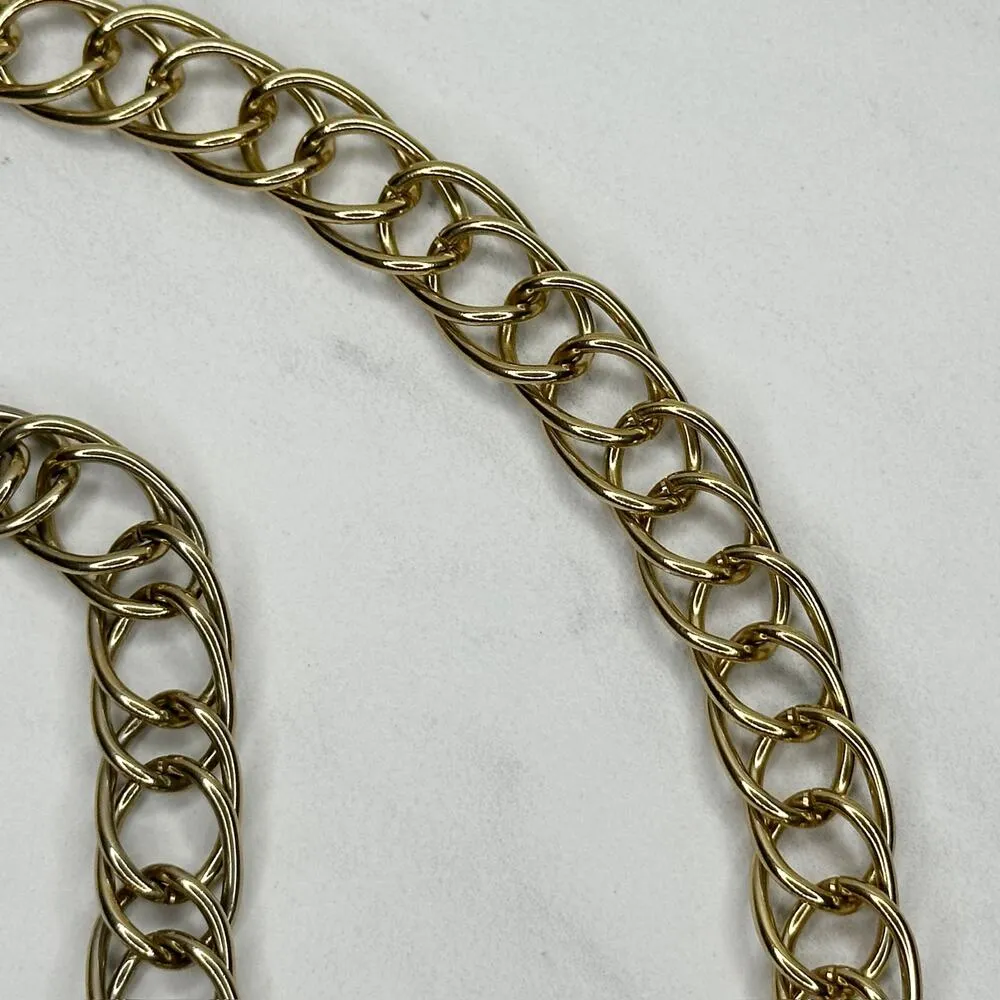 Gold Tone Metal Chain Double Link Belt Small/Medium (S/M) ✨ - Image 9