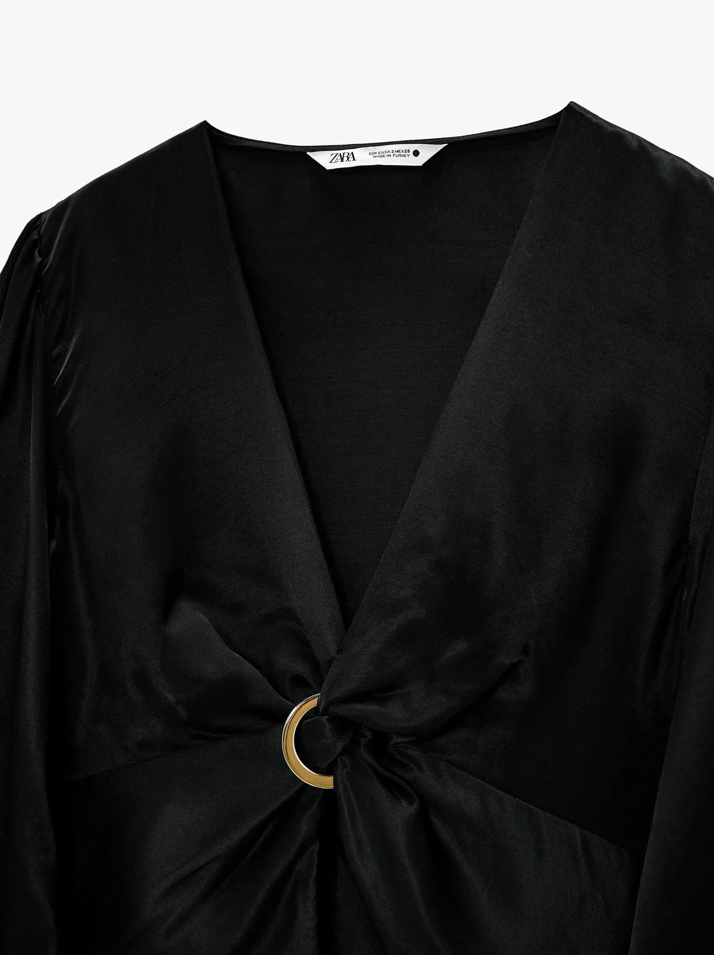 ZARA Ring Trim Satin Effect Top, Size XS - Image 5