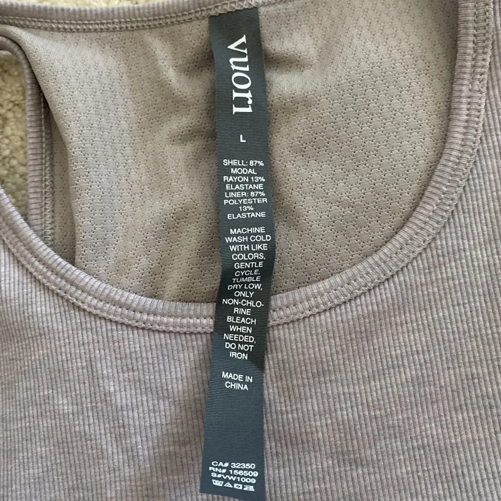 Vuori Pose Plyo Rib Tank Soft Pewter Heather Full Support Moisture Wicking L - Image 7