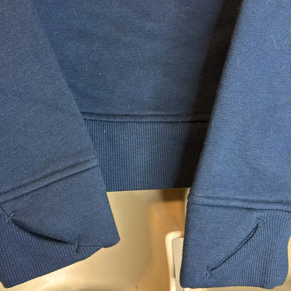 All on Motion Women’s Navy Blue Full Zip Hoodie Thumbholes Pockets Sz XS NWT - Image 5