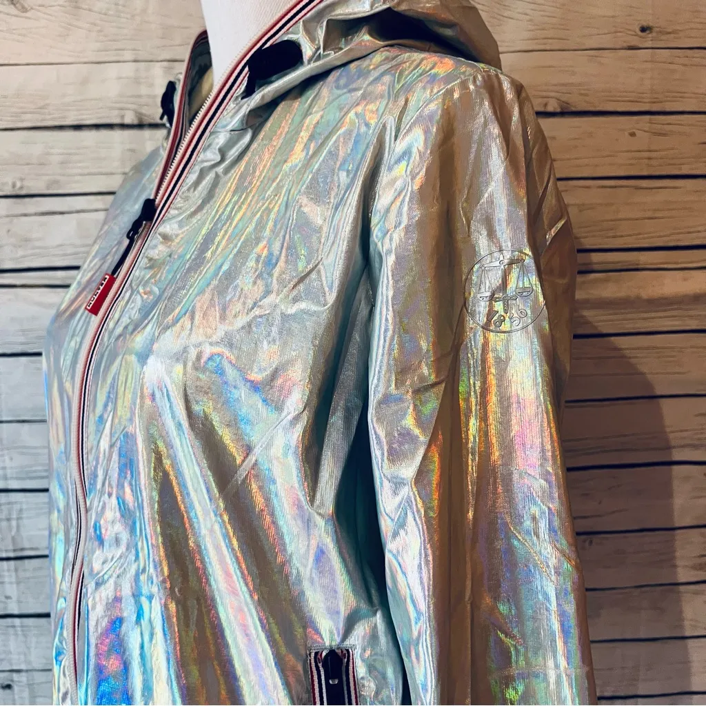 Hunter  Metallic Silver Utility Jacket Size Small - Image 12
