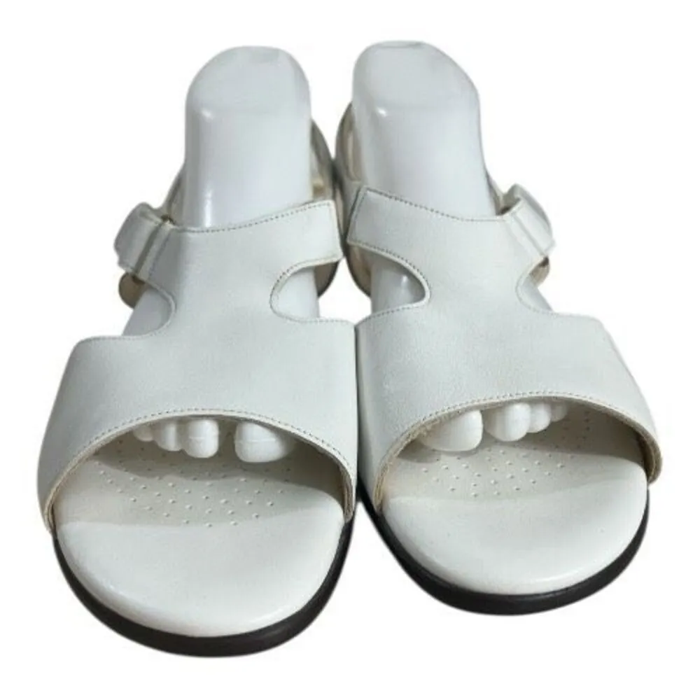 SAS Suntimer Heel Strap Sandal Size 12 N Summer Shoes Flats White Black Sole - Image 3