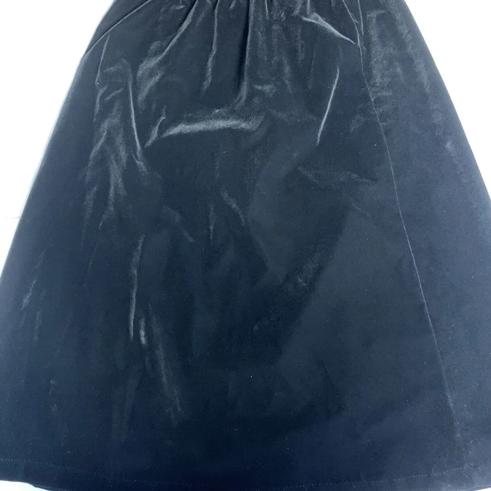 Blair Elastic Waist Women's Black Velour Skirt Size Large  Soft Roomy‎ - Image 2