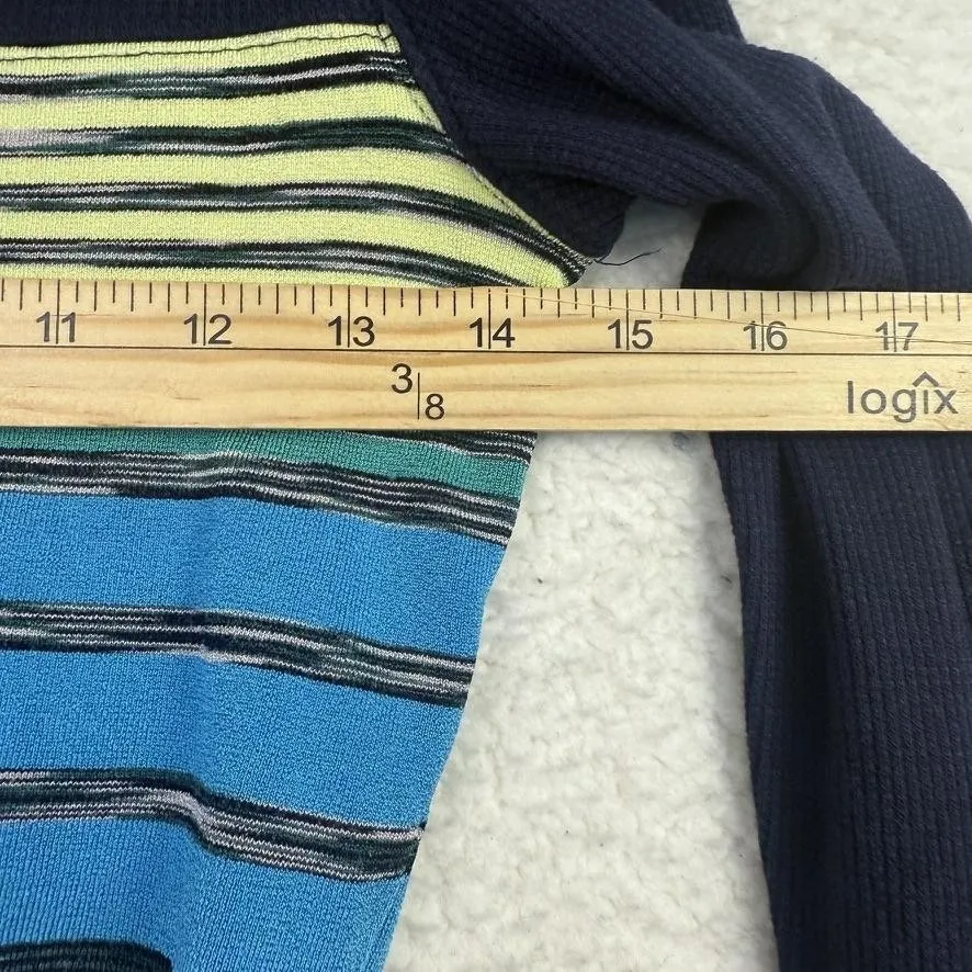 Free People FP Movement Sweater Womens XS Striped Thermal Cropped Thumbholes - Image 7