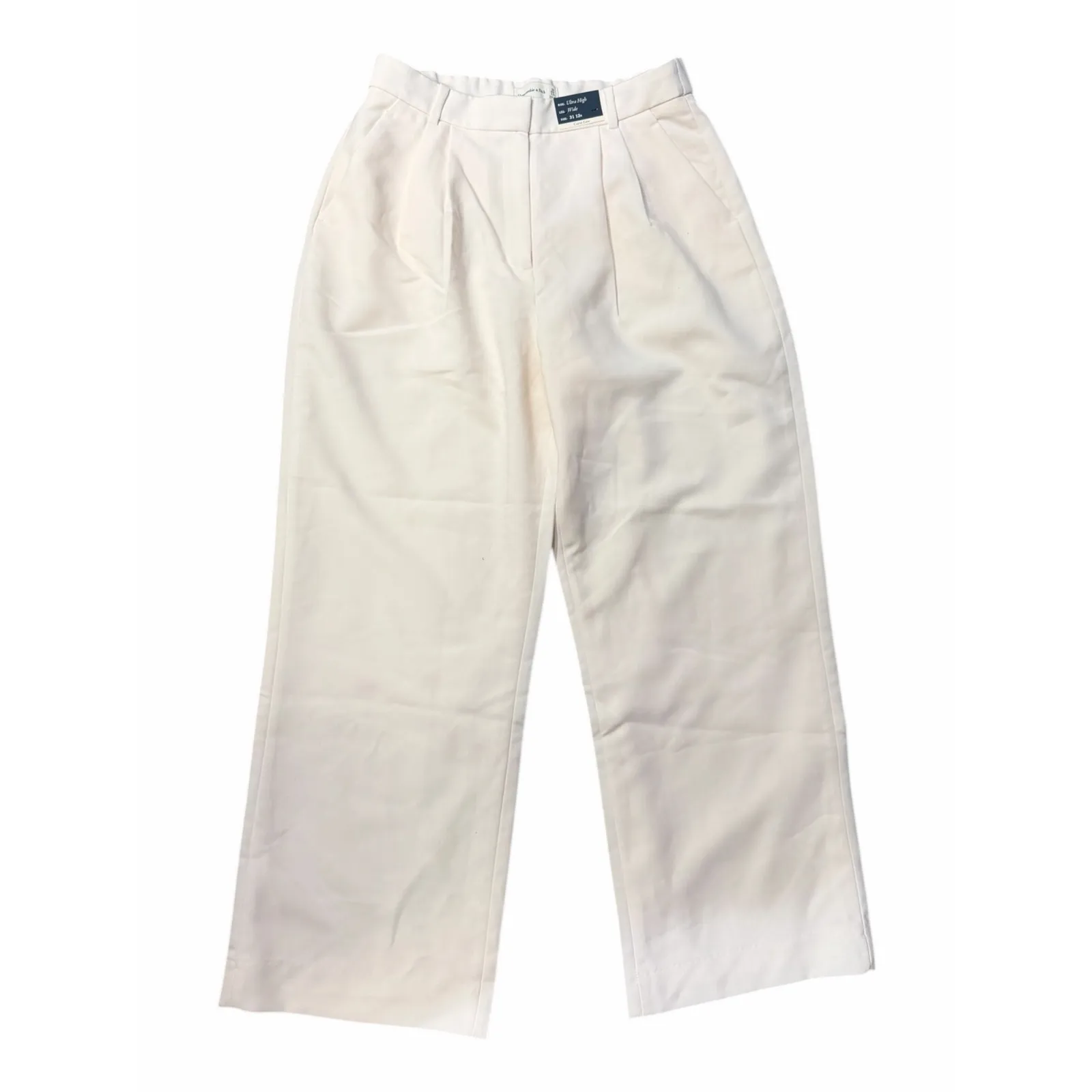 Abercrombie & Fitch Curve Love Sloane Crepe Tailored Wide Leg Pant - Image 2