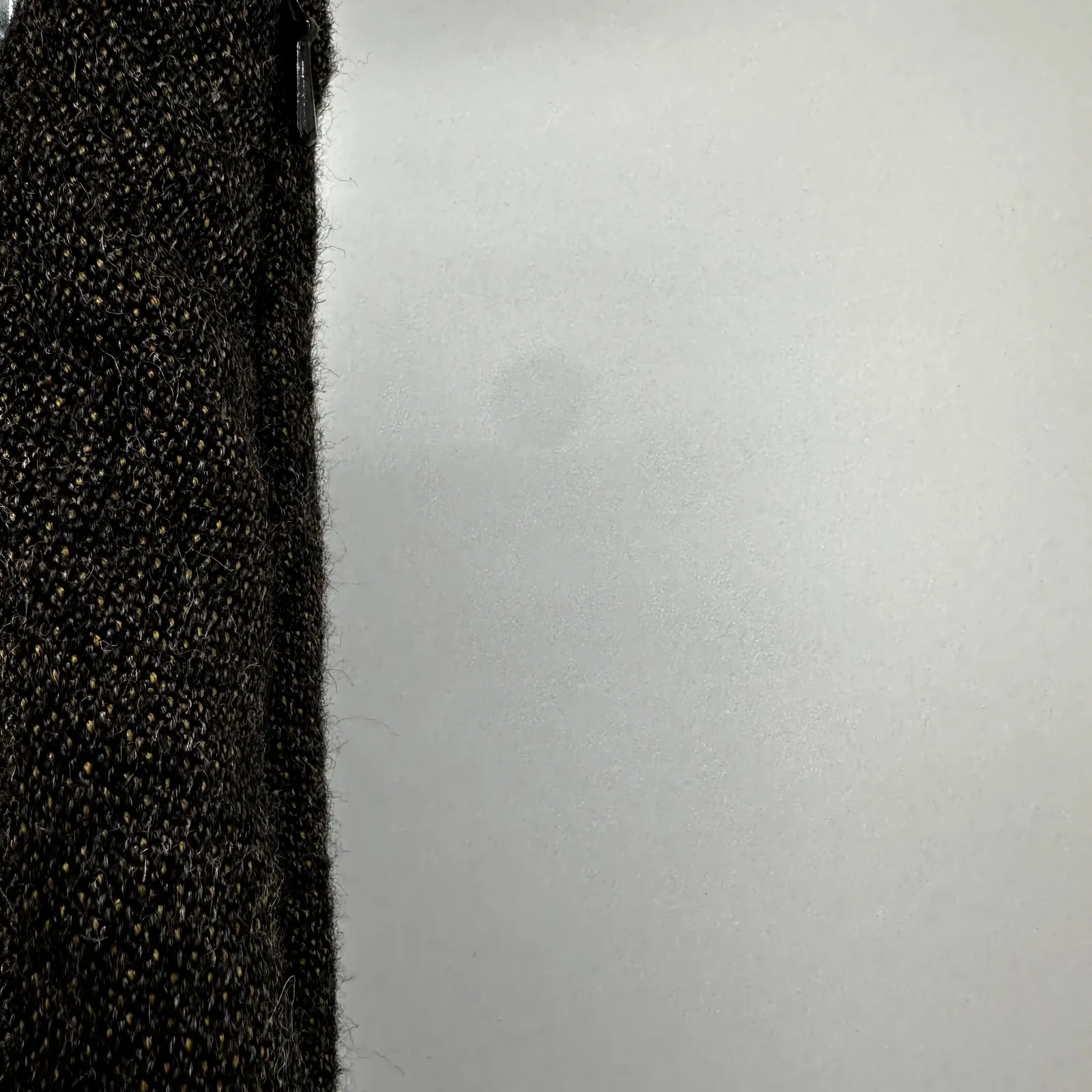 Peruvian Connection Pencil Skirt Baby Alpaca Wool Lined Slit Pleated Brown 8 - Image 3