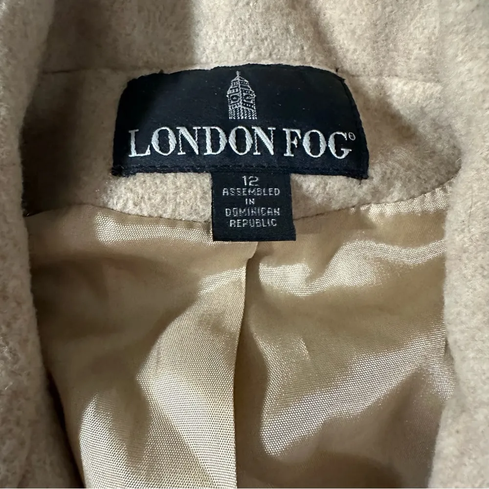 Towne Collection by London Fog Overcoat Jacket Women Size 12 Wool Blend - Image 5