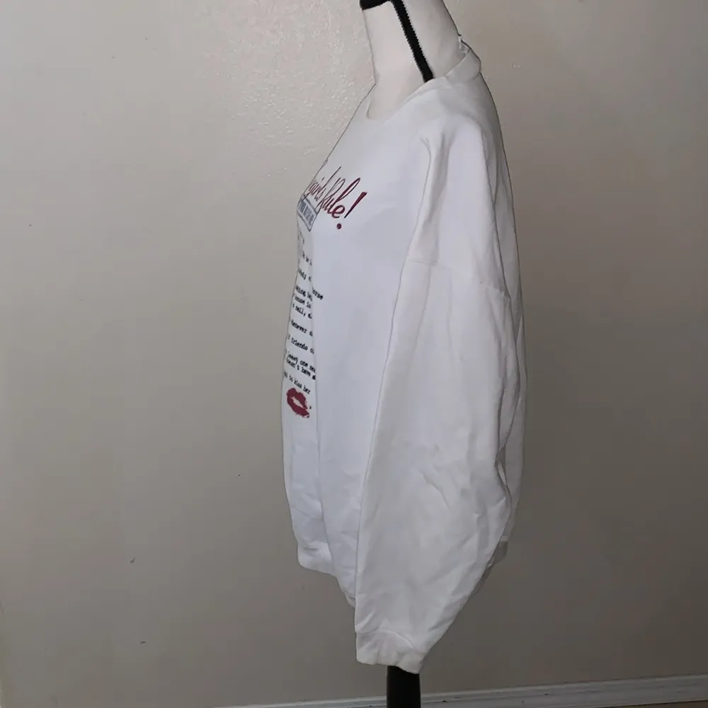 Roper vintage western cowgirl rules white pullover sweatshirt Size XL - Image 3